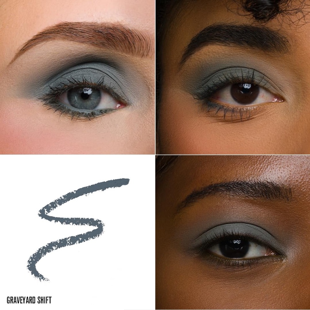 Jeffree Star Graveyard Shift Velour Eye Crayon-matte green grey, water resistant